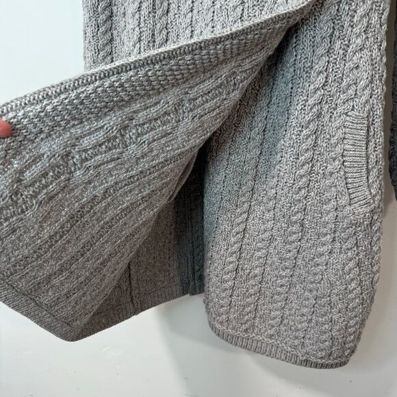 Aran Crafts Gray Cable Knit Cardigan - Picture 5 of 8